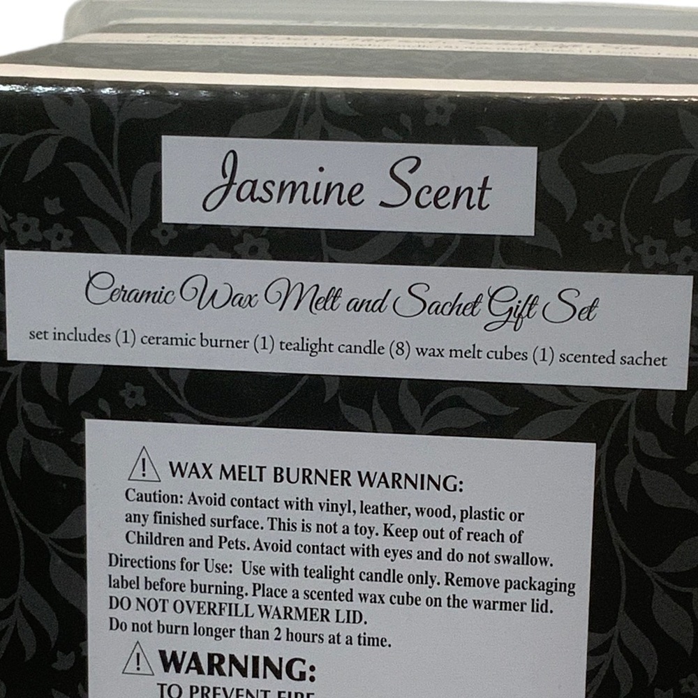 Bless This Home Ceramic Wax Melt Gift Set Burner Cubes Tea Light Sachet Jasmine - Picture 5 of 7
